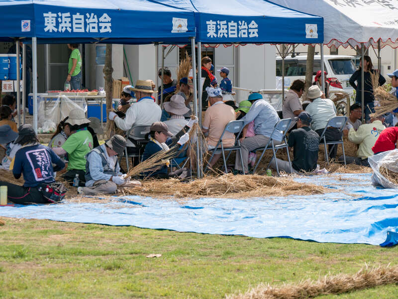 東浜区綱作り2016