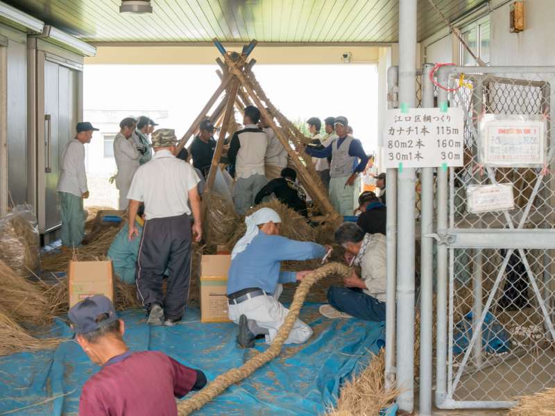 江口区綱作り2016