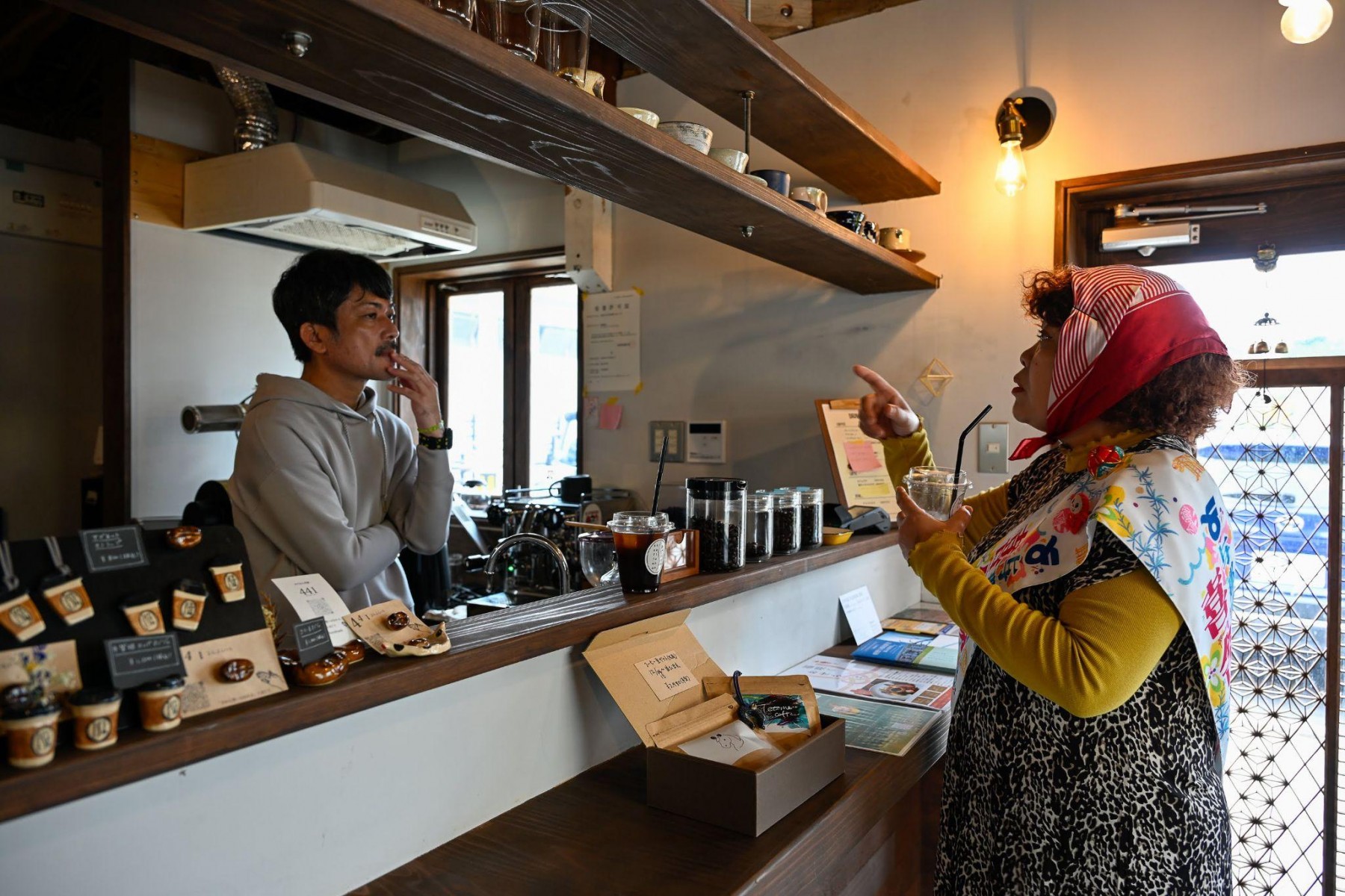 オーナーの嘉数さんとゆんたく